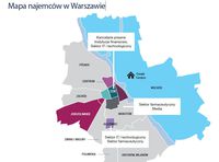 Mapa najemców w Warszawie
