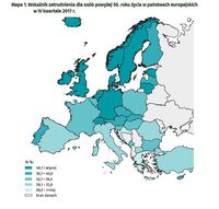 Wskaźnik zatrudnienia dla osób powyżej 50. roku życia w państwach europejskich w IV kwartale 2017 r.