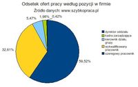 Odsetek ofert pracy wg pozycji w firmie