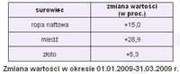 Zmiana wartości w okresie 01.01.2009-31.03.2009 r.