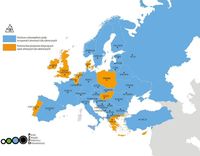 Wymóg opon zimowych w Europie - mapa