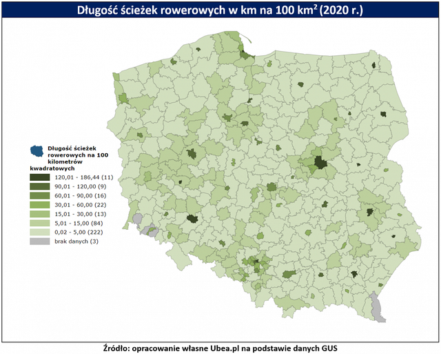 Ścieżki rowerowe: gdzie w Polsce jest ich najwięcej?