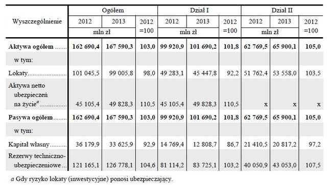 Wyniki ubezpieczycieli 2013
