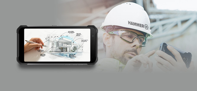 Smartfon HAMMER Construction z dalmierzem laserowym