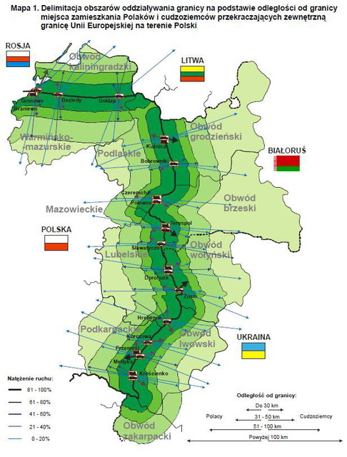 Handel a ruch graniczny z Ukrainą, Rosją i Białorusią II kw. 2010