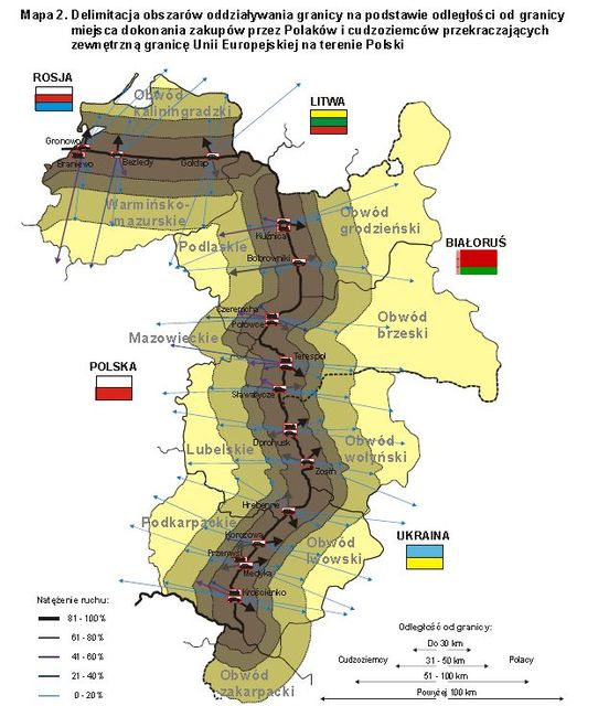Handel a ruch graniczny z Ukrainą, Rosją i Białorusią III kw. 2010