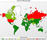 W kwietniu exploity z rodziny Exploit.JS.Pdfka były najbardziej rozpowszechnione w Rosji (1 miejsce)
