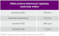 Gdzie polscy internauci oglądają materiały wideo?