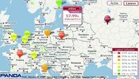 Poziom zainfekowania komputerów w Polsce według danych zgromadzonych na podstawie skanera Panda Acti