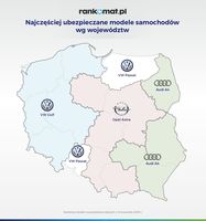 Najczęściej ubezpieczane w Polsce modele samochodów