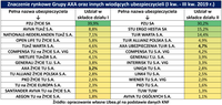 Znaczenie rynkowe Grupy AXA oraz innych wiodących ubezpieczycieli