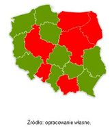 Mapa upadłości przedsiębiorstw w Polsce – analiza porównawcza I-VI.2010/2009