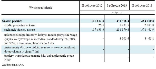 Usługi płatnicze 2013