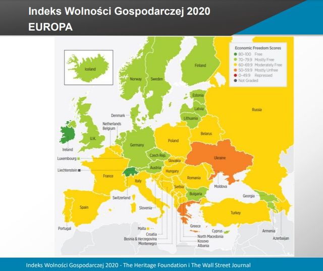 Indeks wolności gospodarczej 2020. Polska na 25. miejscu w Europie 