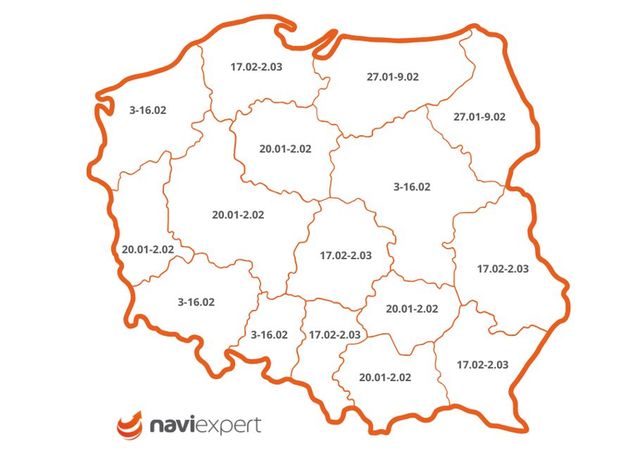 Ferie zimowe samochodem: gdzie kontrole drogowe, utrudnienia i wypadki?