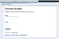 Sfałszowany formularz rzekomo pozwalający zapraszać znajomych  do portalu Google Plus