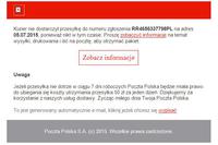 Mail od Poczty Polskiej? Nie, to cyberprzestępcy