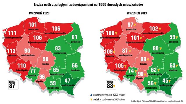 Długi Polaków przekroczyły 86,5 mld zł