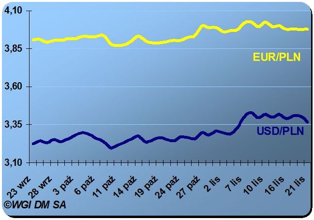 Złoty w ślad za eurodolarem